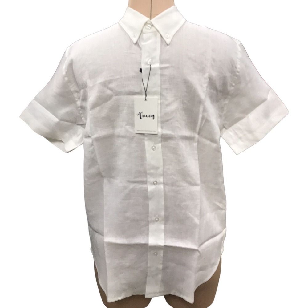 Vacay Swimwear Men's Linen Short Sleeve Shirt Size Small New With Tags